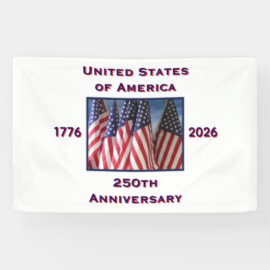 250. Jubiläum USA Patriotic Banner (Horizontal)