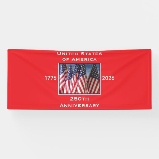250. Jubiläum USA Patriotic Banner (Horizontal)