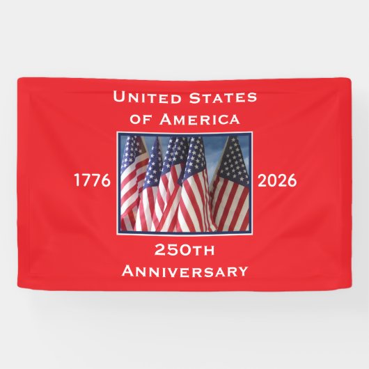 250. Jubiläum USA Patriotic Banner (Horizontal)
