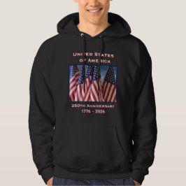 250. Jubiläum USA Patriotic Black Hoodie