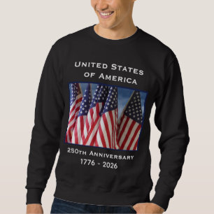 250. Jubiläum USA Patriotic Black Sweatshirt
