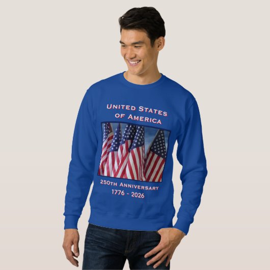 250. Jubiläum USA Patriotic Blue Sweatshirt (Vorne ganz)