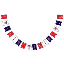 250. Jubiläum USA Patriotic Flags Banner