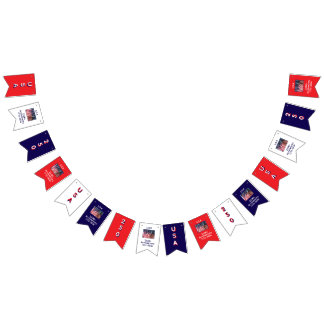 250. Jubiläum USA Patriotic Flags Banner