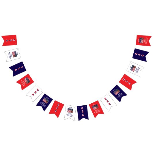 250. Jubiläum USA Patriotic Flags Banner (Alle)