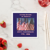 250. Jubiläum USA Patriotic Flags Paper Serviette (Beispiel)