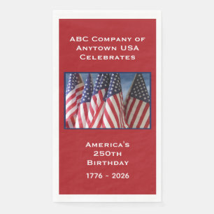 250. Jubiläum USA Patriotic Flags Paper Serviette