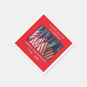 250. Jubiläum USA Patriotic Flags Paper Serviette (Ecke)
