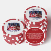 250. Jubiläum USA Patriotic Flags Premium Pokerchips (Stapel)