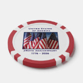 250. Jubiläum USA Patriotic Flags Premium Pokerchips (Einzeln)