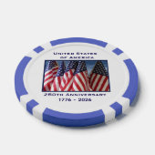 250. Jubiläum USA Patriotic Flags Premium Pokerchips (Einzeln)