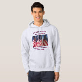 250. Jubiläum USA Patriotic Light Gray Hoodie (Vorne ganz)