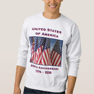 250. Jubiläum USA Patriotic Light Gray Sweatshirt