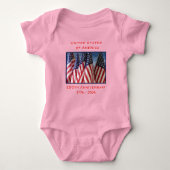 250. Jubiläum USA Patriotic Pink Baby Strampler (Vorderseite)