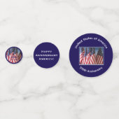 250. Jubiläum USA Patriotic Red Blue Table Konfetti (Vorderseiten)