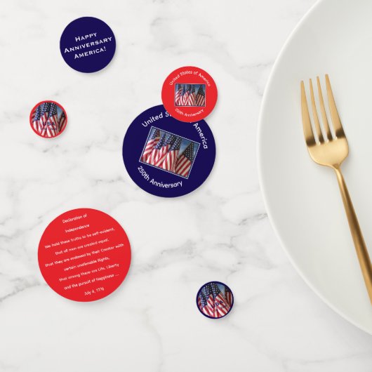 250. Jubiläum USA Patriotic Red Blue Table Konfetti (Gruppe)
