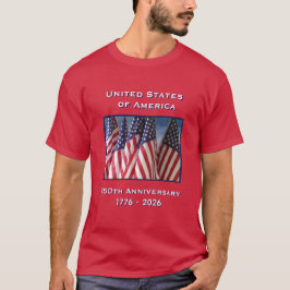 250. Jubiläum USA Patriotic Red T-Shirt