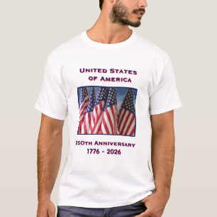 250. Jubiläum USA Patriotic White T-Shirt