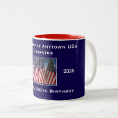 250. Jubiläum USA Patriotic Zweifarbige Tasse (VorderseiteRechts)