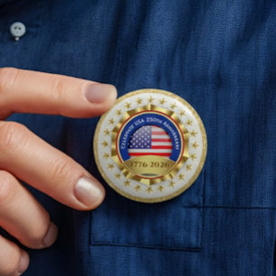 250. Jubiläum USA Patriotisch 1776–2026 Button