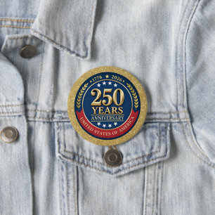 250. Jubiläum USA Patriotisch 1776–2026 Button