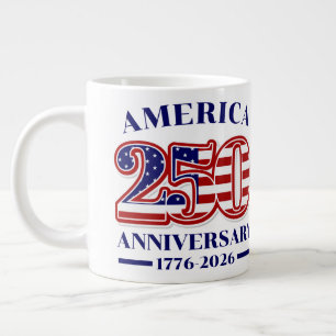 250. Jubiläum USA Patriotisch 1776–2026 Jumbo-Tasse