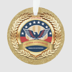 250. Jubiläum USA Patriotisch   1776–2026 Ornament