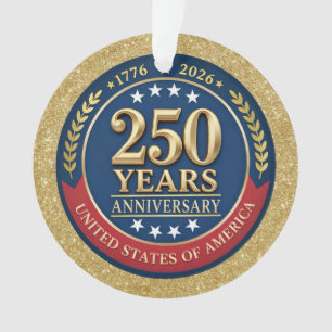 250. Jubiläum USA Patriotisch   1776–2026 Ornament