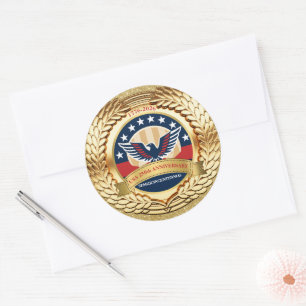 250. Jubiläum USA Patriotisch 1776–2026 Runder Aufkleber