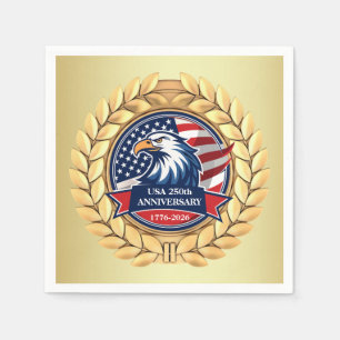 250. Jubiläum USA Patriotisch 1776–2026 Serviette