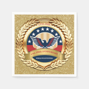 250. Jubiläum USA Patriotisch 1776–2026 Serviette
