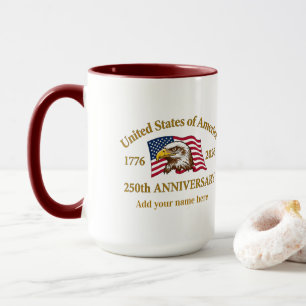 250. Jubiläum USA Patriotisch   1776–2026 Tasse
