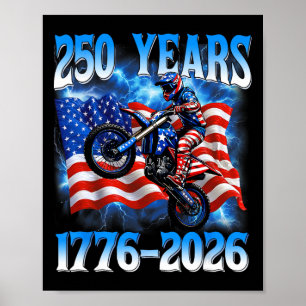 250. Jubiläum USA Patriotisch 250 Jahre 4. Juli Poster