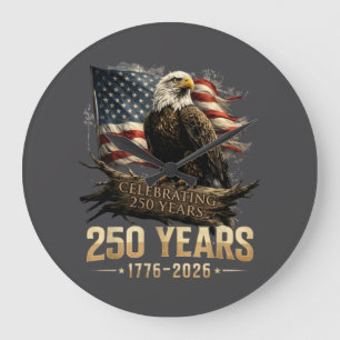 250. Jubiläum USA Patriotisch 250 Jahre Amerikanis Große Wanduhr
