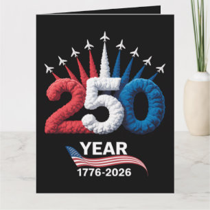 250. Jubiläum USA Patriotisch 250 Jahre Karte