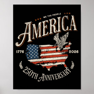 250. Jubiläum USA Patriotisch 4. Juli Poster