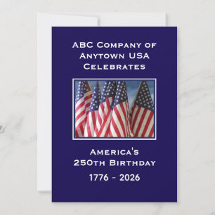 250. Jubiläum USA Patriotische amerikanische Flagg Einladung