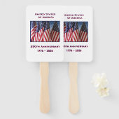 250. Jubiläum USA Patriotische amerikanische Flagg Fächer (Vorne und Hinten)