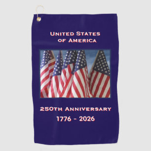 250. Jubiläum USA Patriotische amerikanische Flagg Golfhandtuch