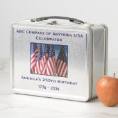 250. Jubiläum USA Patriotische amerikanische Flagg Metall Brotdose (Beispiel)