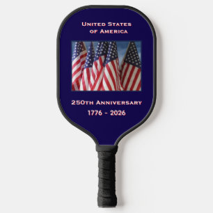 250. Jubiläum USA Patriotische amerikanische Flagg Pickleball Schläger
