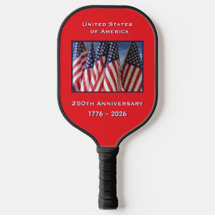 250. Jubiläum USA Patriotische amerikanische Flagg Pickleball Schläger
