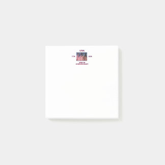 250. Jubiläum USA Patriotische amerikanische Flagg Post-it Klebezettel