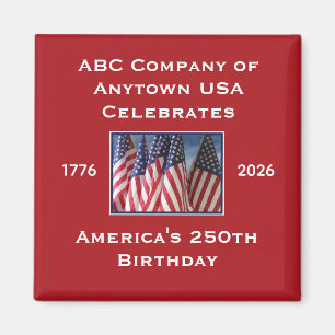 250. Jubiläum USA Patriotische Flaggen  Magnet