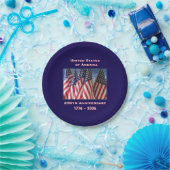 250. Jubiläum USA Patriotische Flaggen Pappteller (Party)