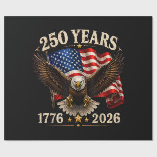 250. Jubiläum USA Patriotischer Adler 250. Geschenkpapier
