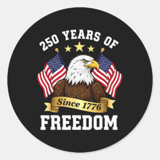 250. Jubiläum USA Patriotischer Adler 250 Jahre 4t Runder Aufkleber