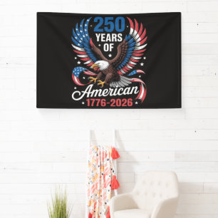 250. Jubiläum USA Patriotischer Adler 250 Jahre Banner