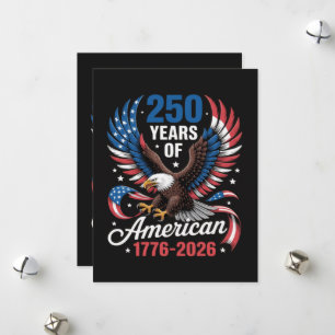 250. Jubiläum USA Patriotischer Adler 250 Jahre Feiertagskarte