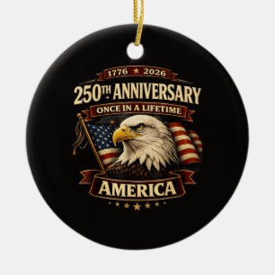 250. Jubiläum USA-Shirt 250. Amerika Keramik Ornament